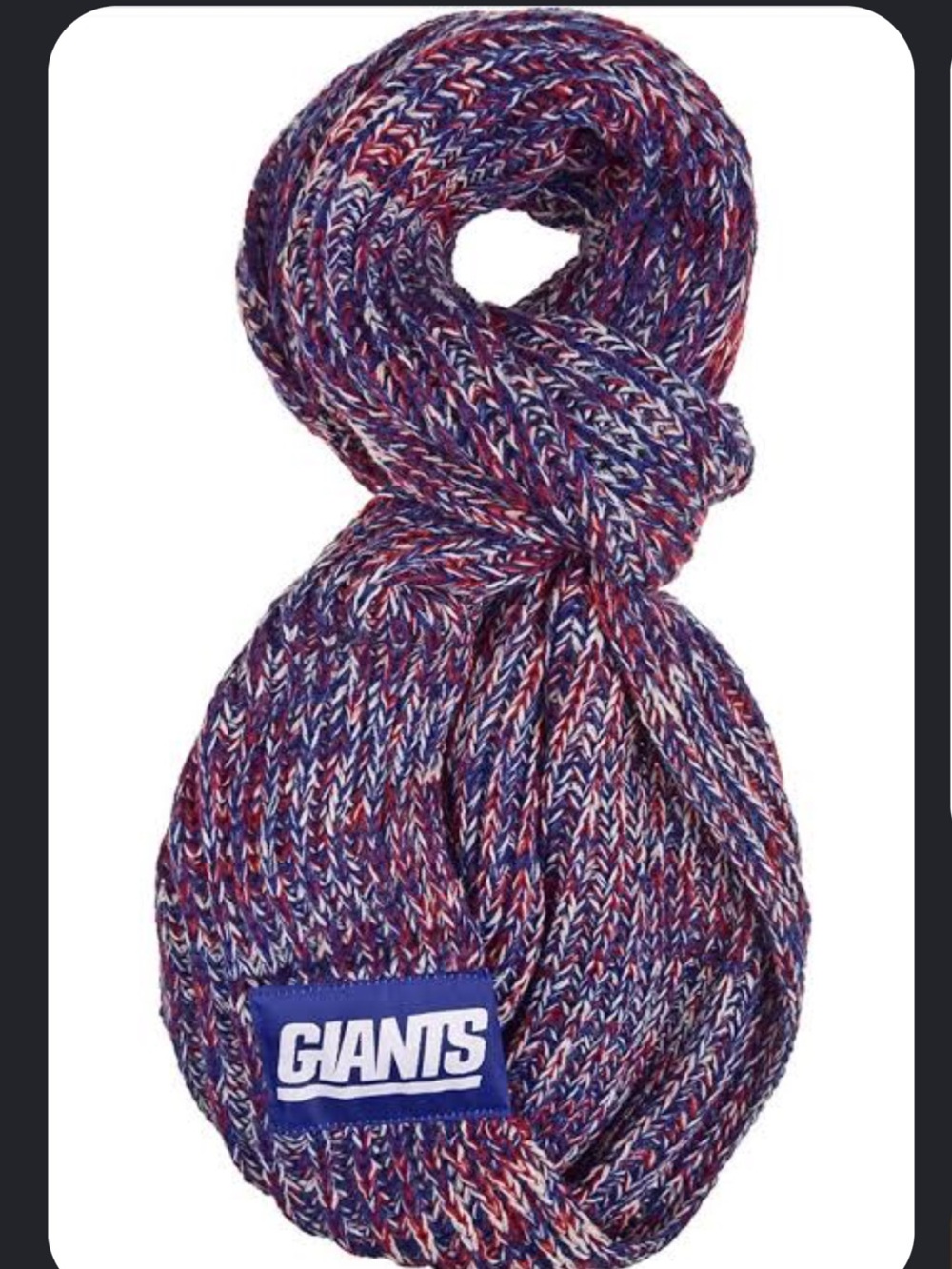 NFL Branded Red White Blue Knit Infinity Scarf
